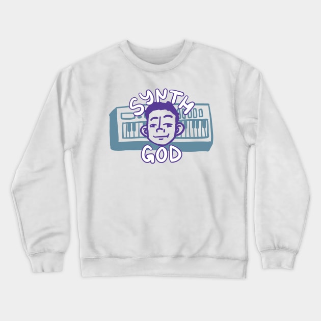 Synth God Crewneck Sweatshirt by oatdog